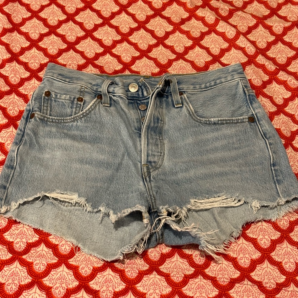 Levi’s 505 High Rise Denim Shorts